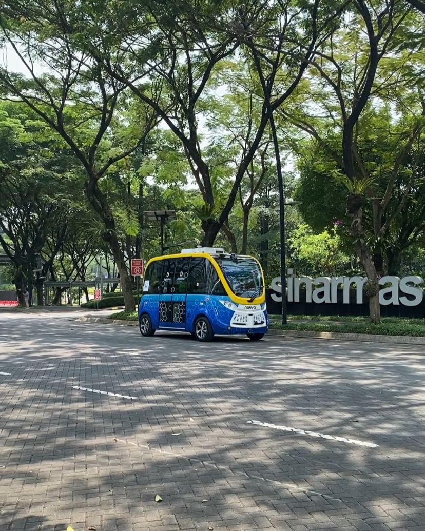 Kendaraan Listrik Otonom Hadir Di Green Office Park BSD City BSD City   AV BSD GOP 1 